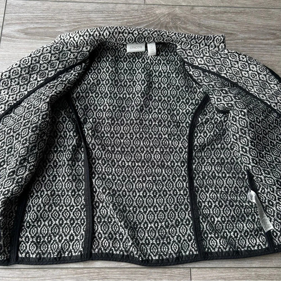 CHICOS Diamond Jacquard Moto Jacket - Picture 12 of 16